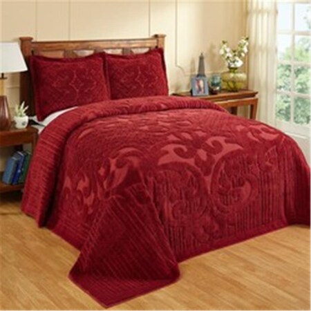 Better Trends Ashton Cotton Bedspread, Burgundy - Full & Double Size BSASDOBU
